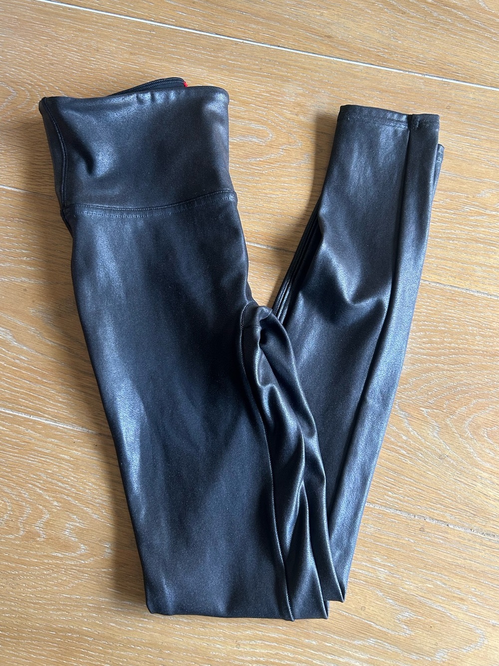 Spanx Faux Leather Leggings, size Small